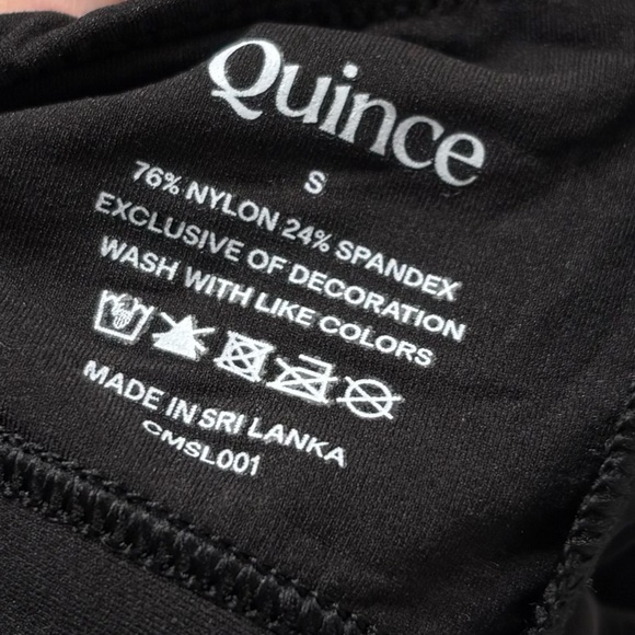 Quince Black Second Skin Scoop Neck Bralette Size Small Black Soft Stretch - Picture 4 of 4
